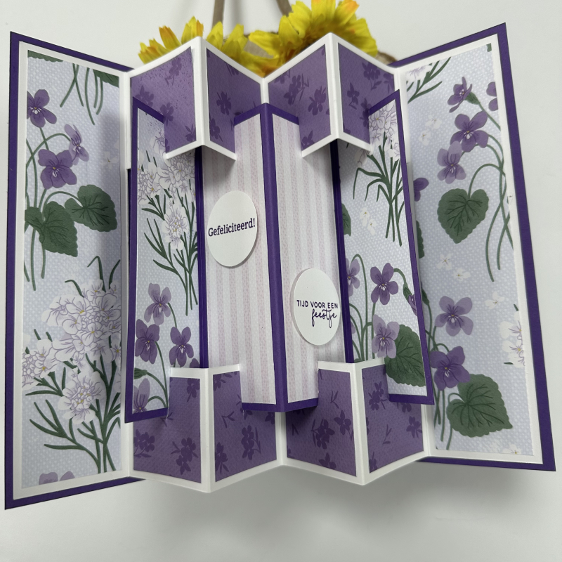 Wenskaart Concertina tutorial Nederlands in Inches